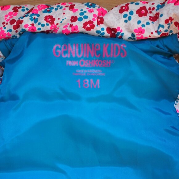 Genuine Kids From Osh Kosh | Girl's Floral Puffer Vest - Picture 2 of 7